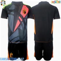 Camisa de time de futebol Bélgica Goleiro Replicas 1º Equipamento Infantil Europeu 2024 Manga Curta (+ Calças curtas)
